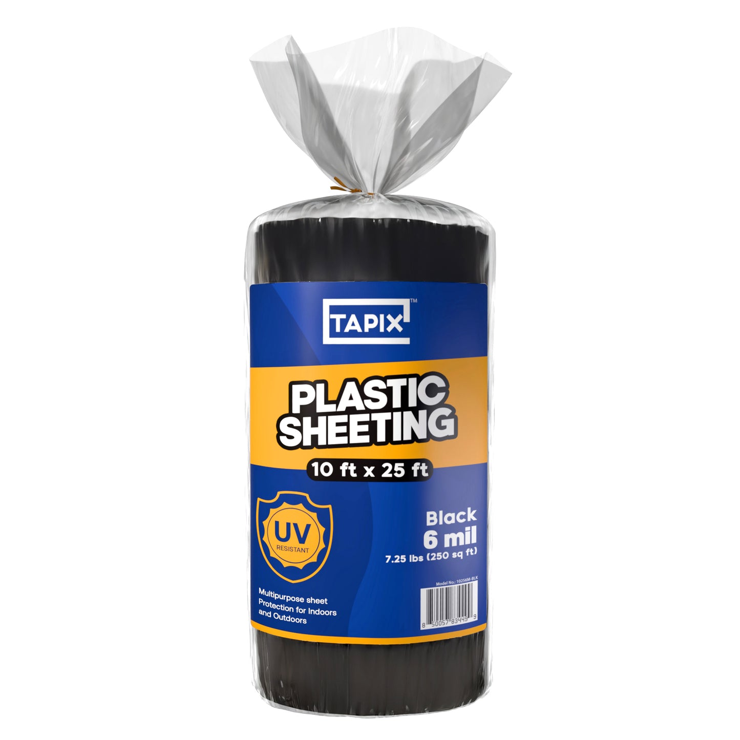 Plastic Sheeting – 10 x 25 ft, 6 Mil, UV-Resistant (Black)