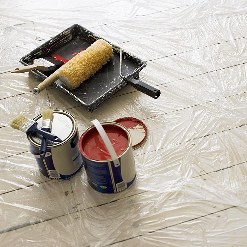 Painters Plastic Drop Cloth 6 Pack, 9x12 Feet