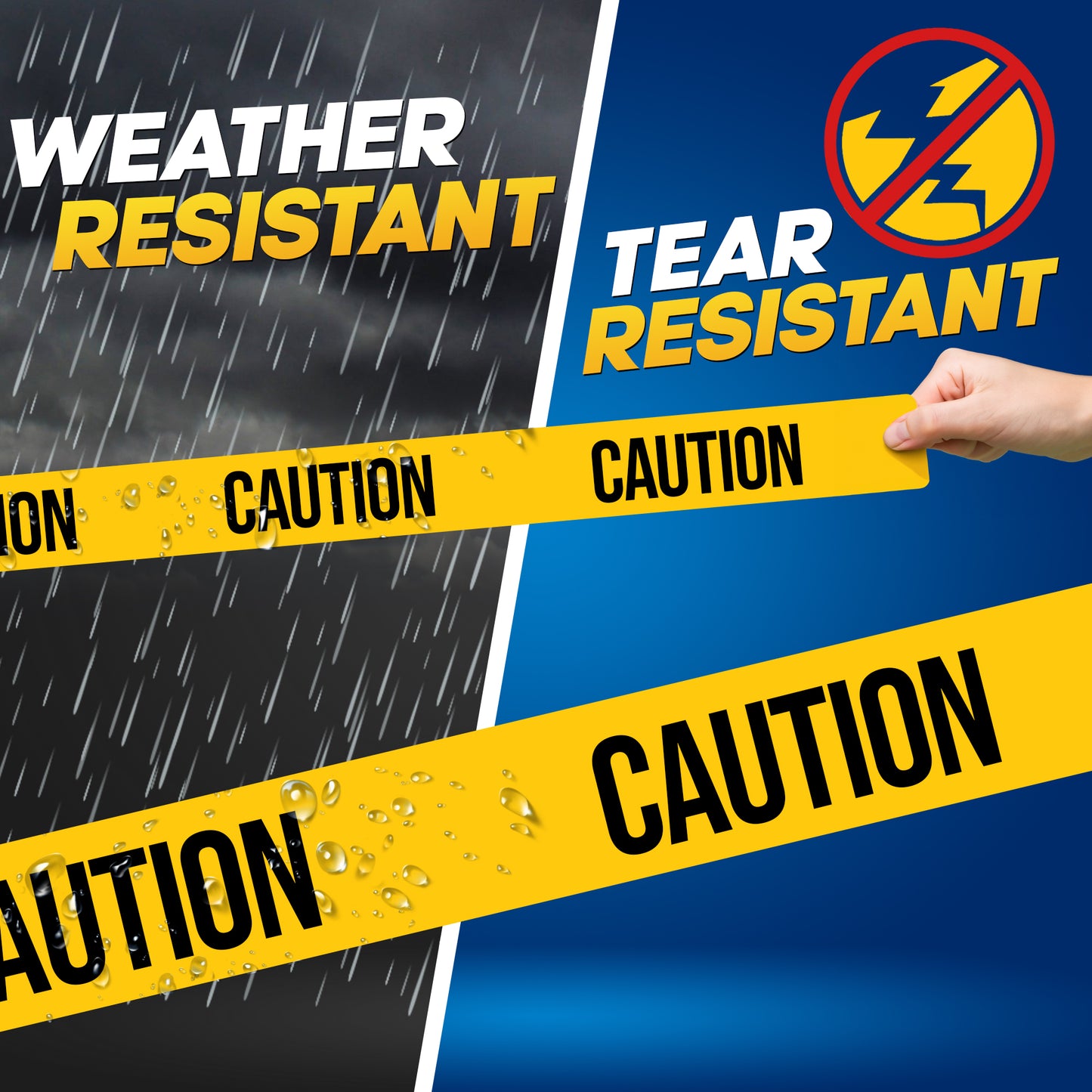 Yellow Caution Tape 3 inch x 1000 feet