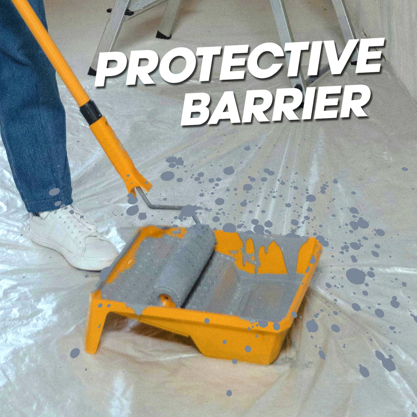 Plastic Sheeting (9' x 400') Long, Poly Sheeting Polyethylene Film