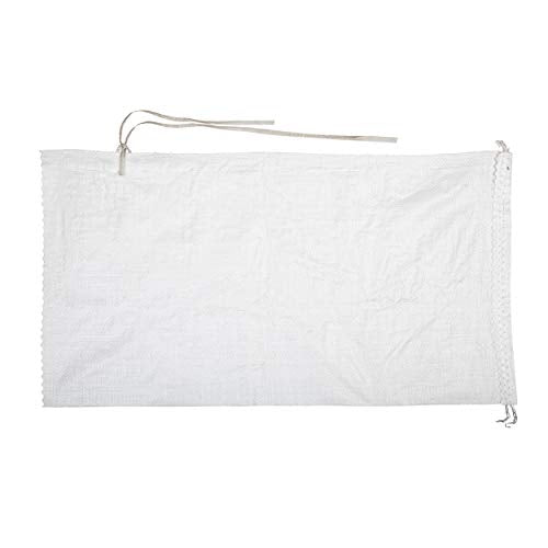Empty White Sandbags with Ties (Bundle of 10) 14" x 26"