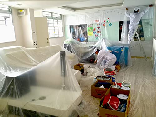 Plastic Sheeting (10' x 100') Long, 10 Mil Poly Sheeting Polyethylene Film