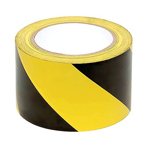 Black and Yellow Stripe Safety Stripe Tape 3in X 18Yds