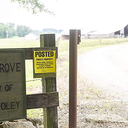 Posted Signs No Trespassing No Hunting Signs (50 Pack) 11” x 11"