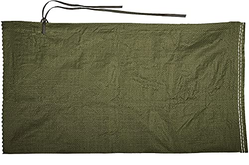 Empty Sandbags Military Green with Ties (Bundle of 10) 14" x 26"