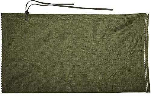 Empty Sandbags Military Green with Ties (Bundle of 100) 14" x 26"