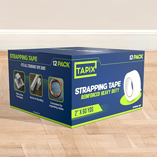 Strapping Tape 2 inch x 60 yds (12 Pack)