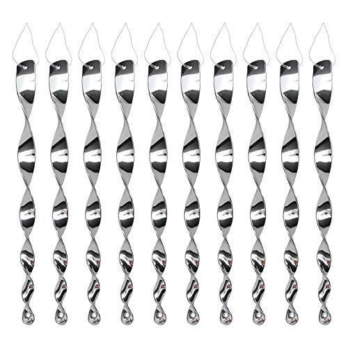 Bird Repellent Device Reflective Bird Diverters Hanging Spiral 11 inch 10 Pack
