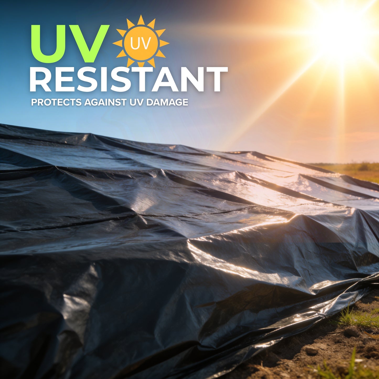 Plastic Sheeting – 10 x 25 ft, 3 Mil, UV-Resistant (Black, 2-Pack) (Copy)