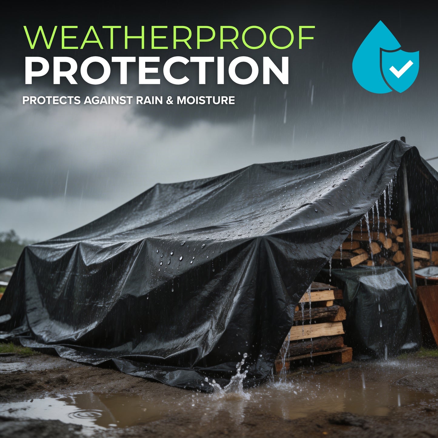 Plastic Sheeting – 10 x 25 ft, 3 Mil, UV-Resistant (Black, 2-Pack) (Copy)