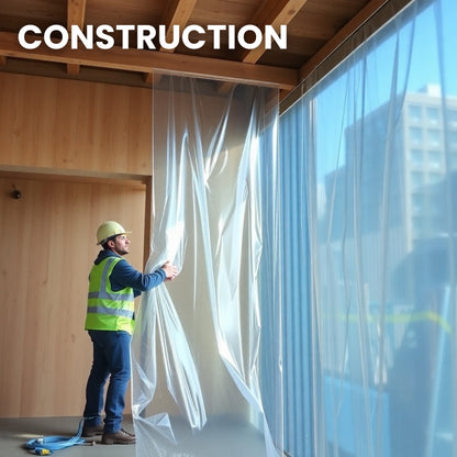 Plastic Sheeting – 10 x 25 ft, 6 Mil, UV-Resistant (Clear)