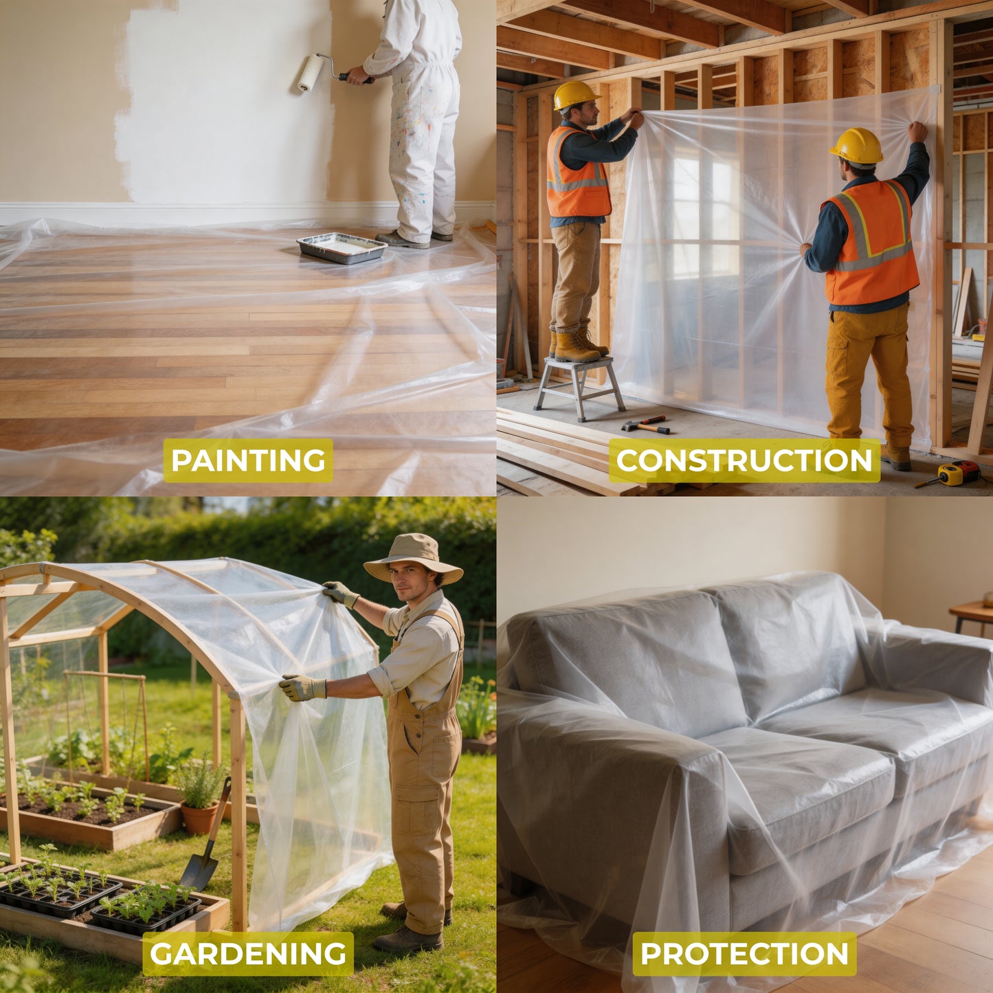 Plastic Sheeting – 10 x 25 ft, 6 Mil, UV-Resistant (Clear) (Copy)