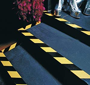 Black & Yellow Hazard Warning Safety Stripe Floor Tape (3 Pack) 2 Inch x 108 Feet