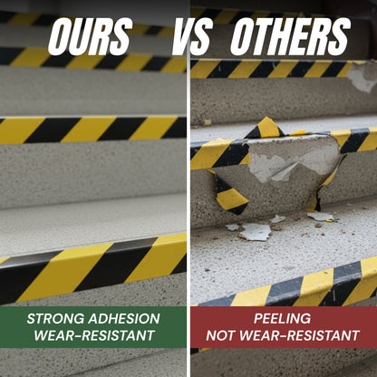 Black & Yellow Hazard Warning Safety Stripe Floor Tape (3 Pack) 2 Inch x 108 Feet