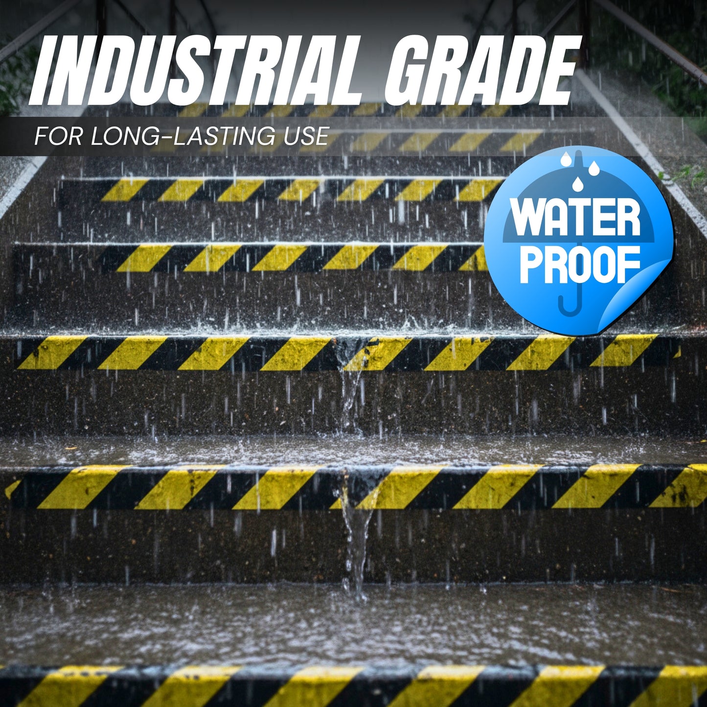 Black and Yellow Stripe Safety Stripe Tape 3in X 18Yds