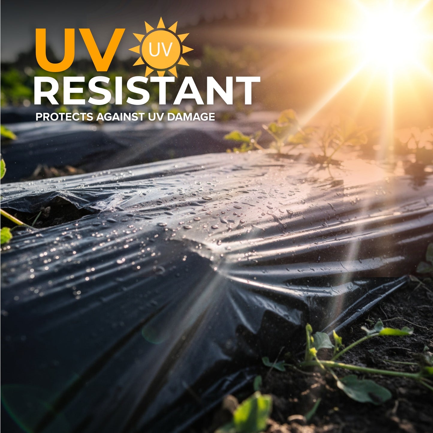Plastic Sheeting – 3 x 50 ft, 3 Mil, UV-Resistant (Black, 2-Pack) (Copy)