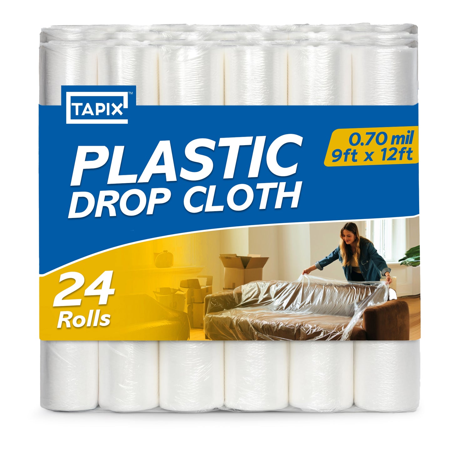 Painters Plastic Drop Cloth (24 Pack) 9 x 12 Feet (Copy)