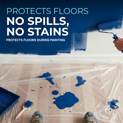 Painters Plastic Drop Cloth (24 Pack) 9x12 Feet