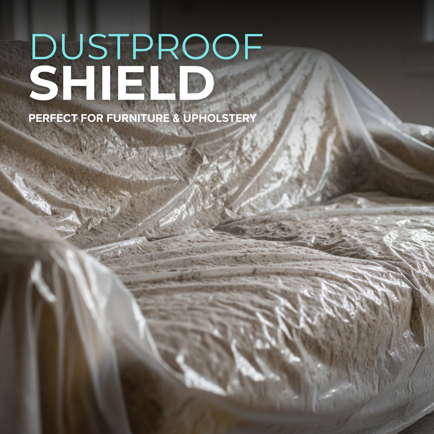 9' X 12' Plastic Drop Cloth - 108 Square Foot 1 Mil Thickness 3 Rolls