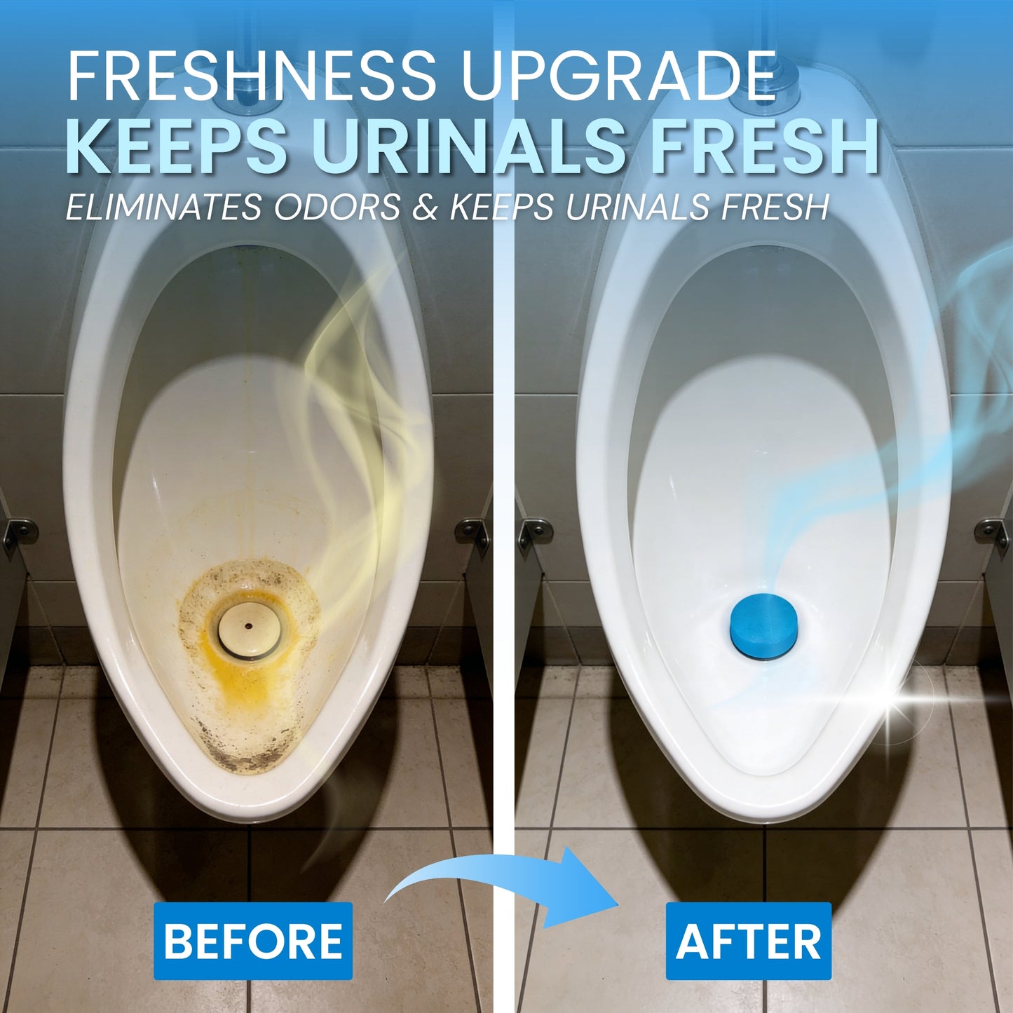 Urinal Deodorizing Block, Ocean Breeze Scent (Case of 24)