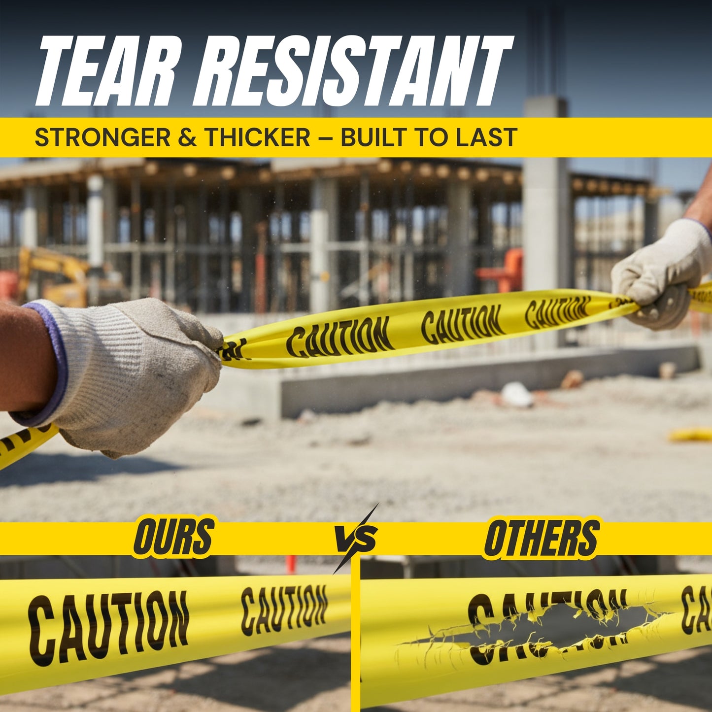 Caution Tape (2 Pack) 3 inch x 1000 feet