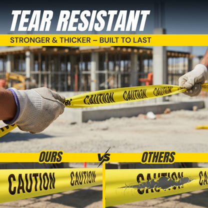 Caution Tape (2 Pack) 3 inch x 1000 feet