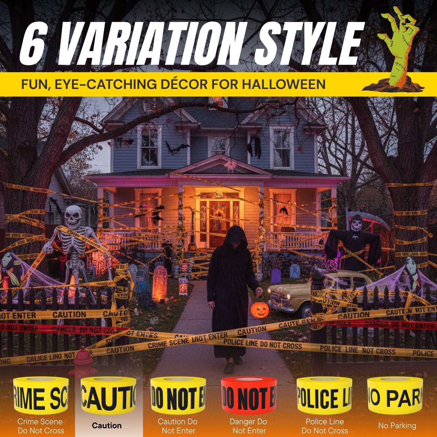 Caution Tape (2 Pack) 3 inch x 1000 feet