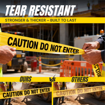 Caution Do Not Enter Tape (2 Pack) 3 inch X 1000 feet