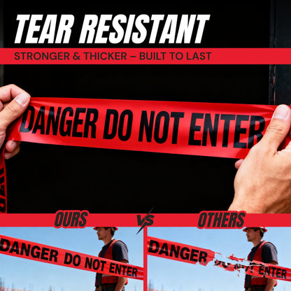 Danger Do Not Enter Tape 3 inch X 1000 feet