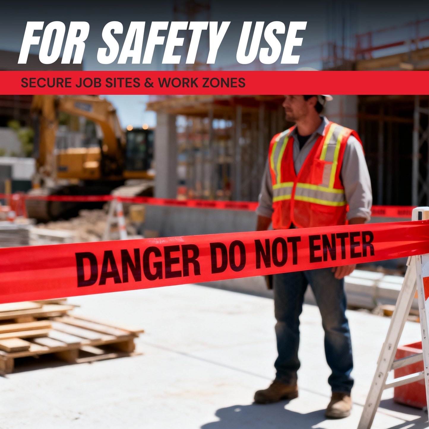 Danger Do Not Enter Tape 3 inch X 1000 feet