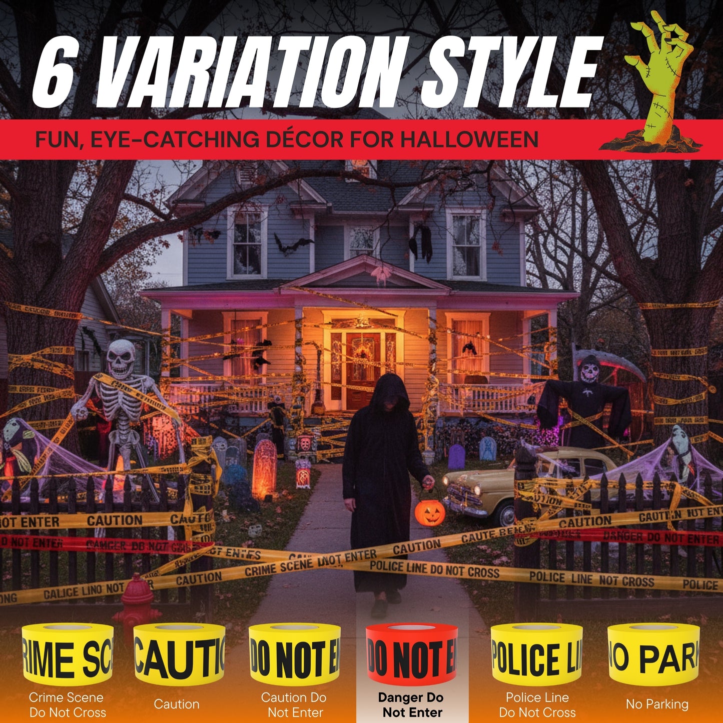 Danger Do Not Enter Tape 3 inch X 1000 feet