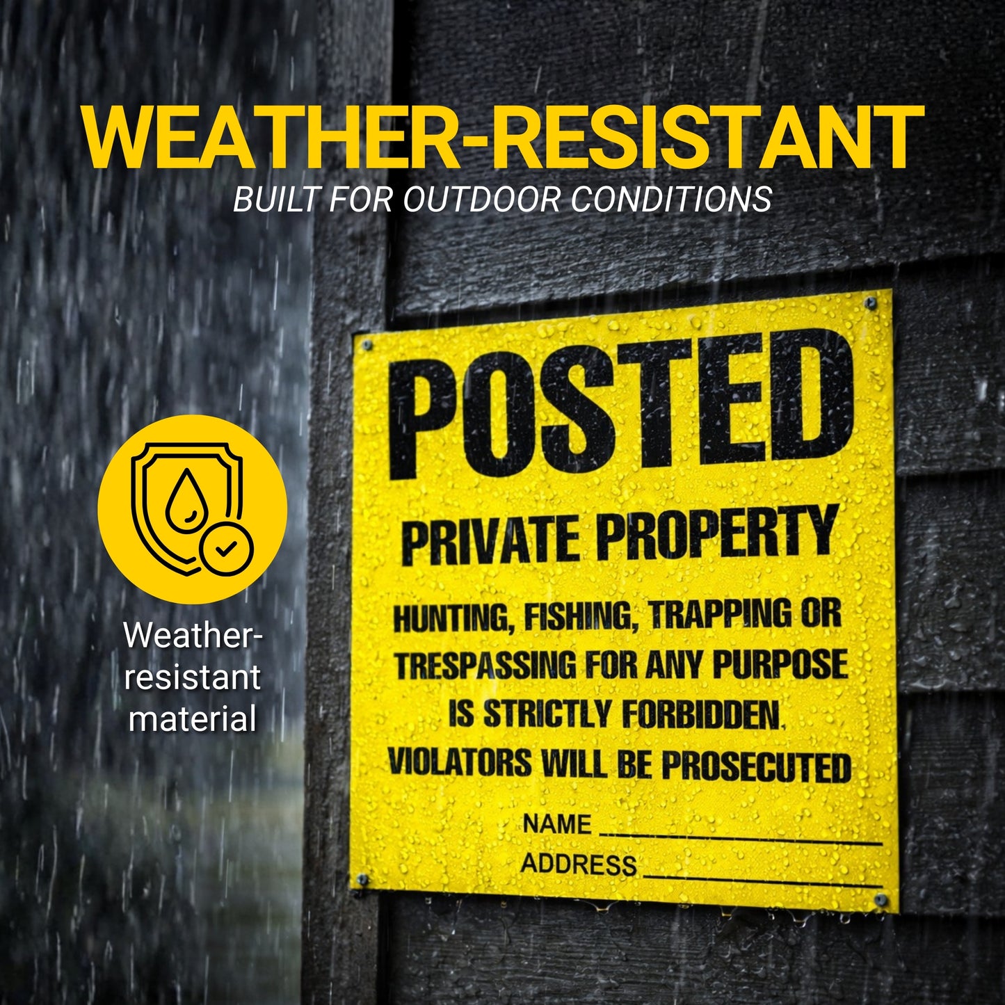 Posted Signs No Trespassing No Hunting Signs (100 Pack) 11” x 11"