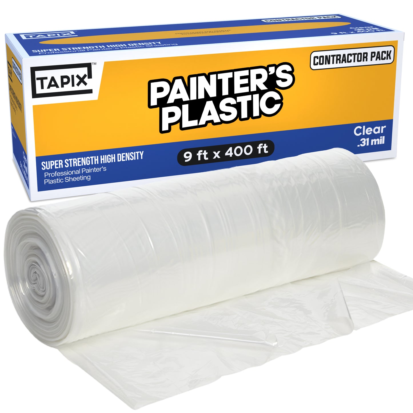 Plastic Sheeting (9' x 400') Long .31 mil, Poly Sheeting Polyethylene Film (Copy)