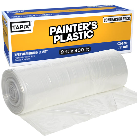 Plastic Sheeting (9' x 400') Long .31 mil, Poly Sheeting Polyethylene Film (Copy)