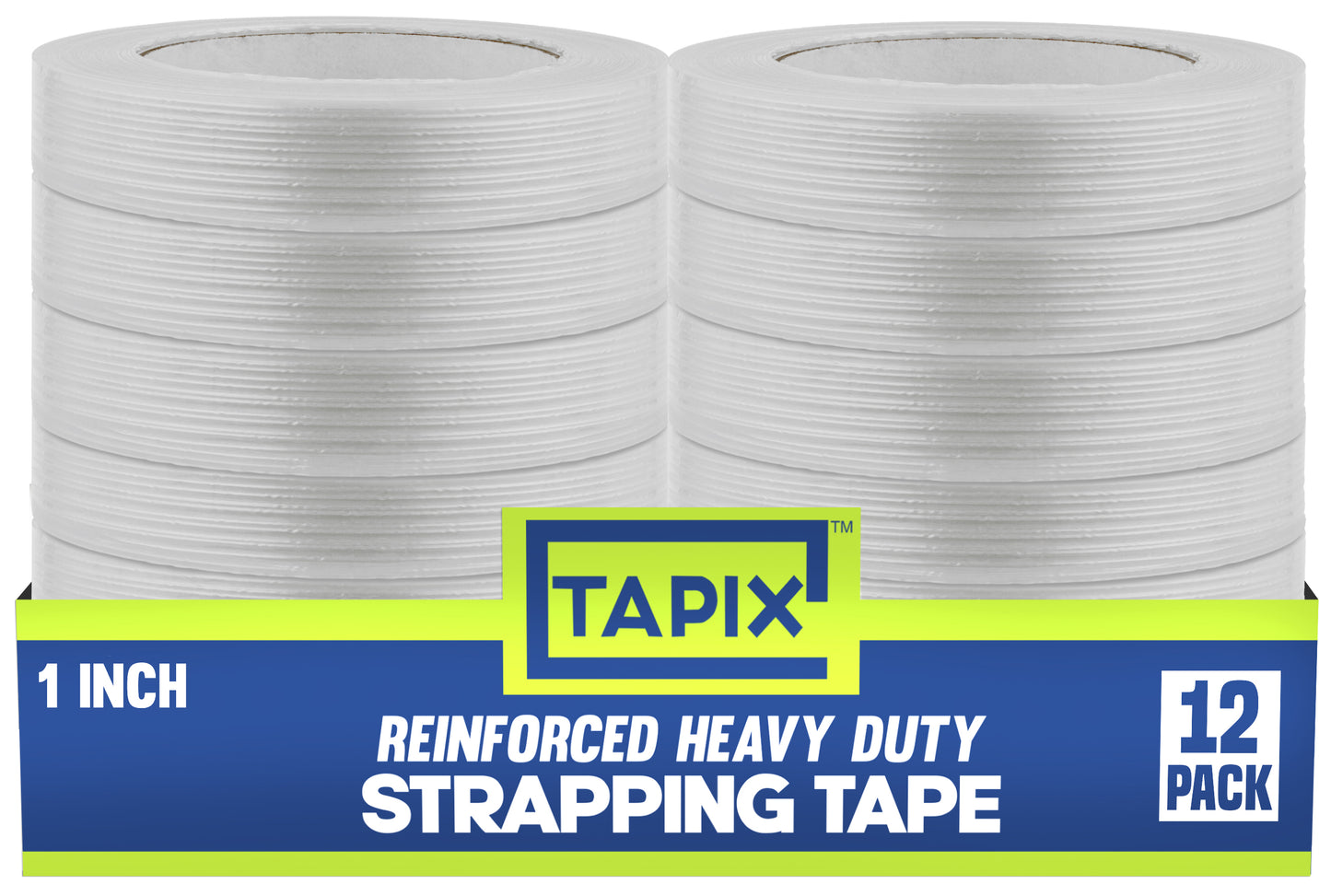 Strapping Tape 1 inch x 60 yds (12 Pack)