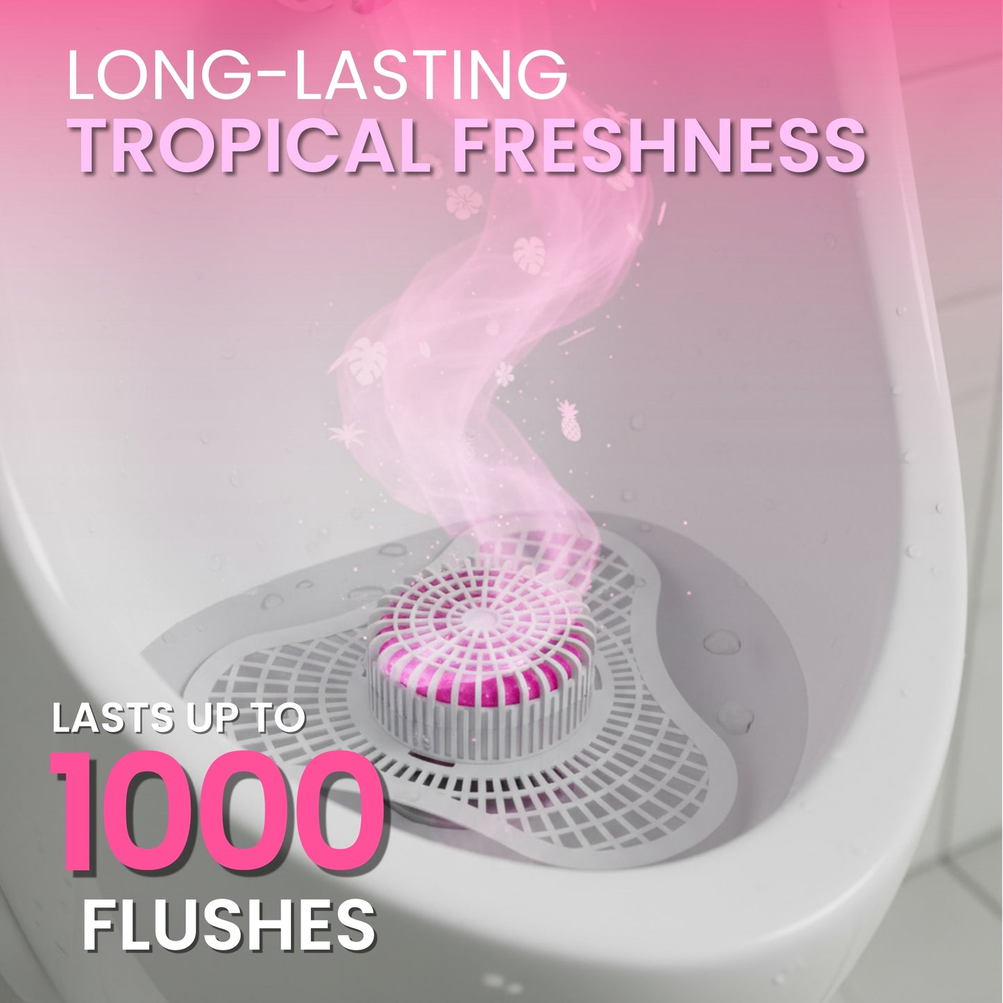 Urinal Screens with Deodorizing Blocks – Tropical Scent (12-Pack)