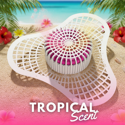 Urinal Screens with Deodorizing Blocks – Tropical Scent (12-Pack)