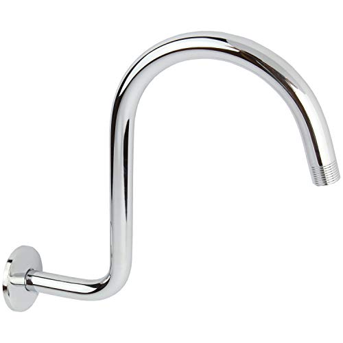 Goose Neck Shower Arm Extension Chrome Finish 10 inch