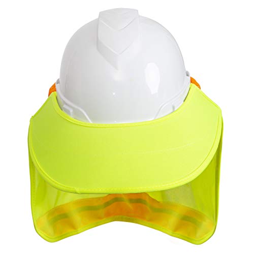 Hard Hat Neck Sun Shade  for Safety Hard Hat Helmets One Size Fits All - Yellow