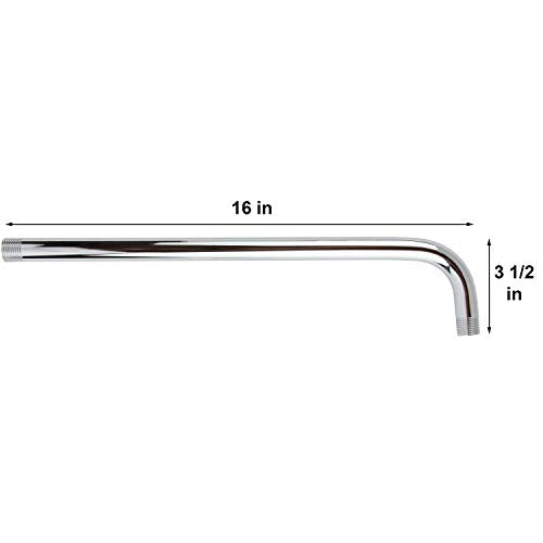 Extra Long Stainless Steel with Flange16 inch Chrome