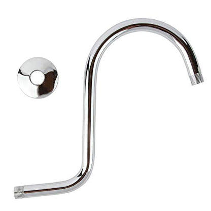 Goose Neck Shower Arm Extension Chrome Finish 10 inch