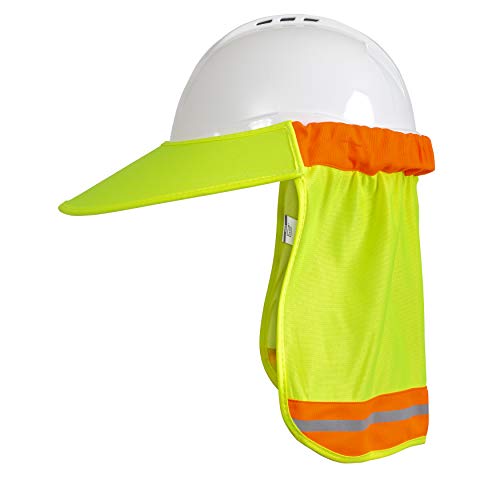 Hard Hat Neck Sun Shade  for Safety Hard Hat Helmets One Size Fits All - Yellow