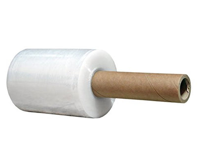 Stretch Film Hand Roll Stretch Wrap  5" X 1000 Feet Strong 80 Gauge with Extended Handle