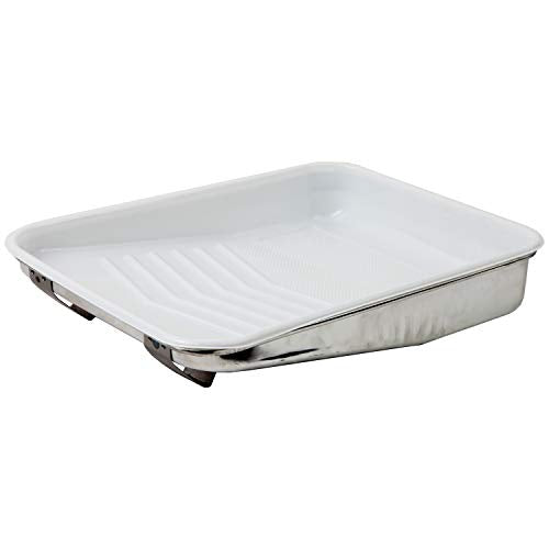 9 inch Metal Paint Roller Tray 3 Pack Metal Paint Tray with 10 Pack Plastic Paint Tray Liner