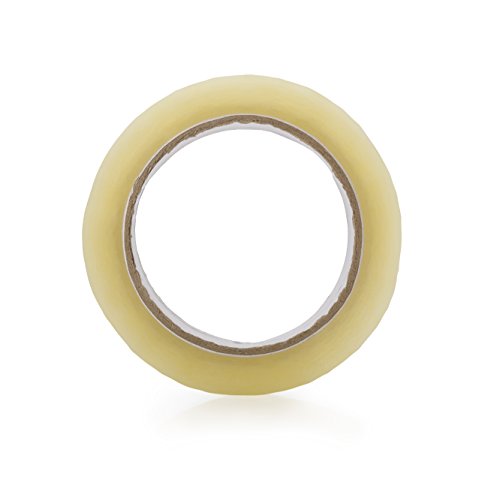 Heavy Duty Packing Tape Dispenser with Cushion Grip Comes with 2" Wide Clear Tape, 110 Yds Long