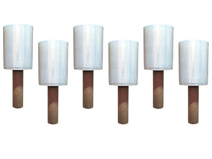 Stretch Film Hand Roll Stretch Wrap  5" X 1000 Feet Strong 80 Gauge with Extended Handle