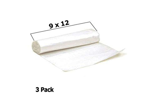 9' X 12' Plastic Drop Cloth - 108 Square Foot 1 Mil Thickness 3 Rolls