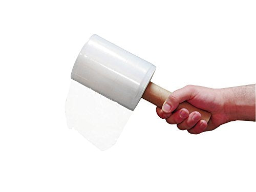 Stretch Film Hand Roll Stretch Wrap  5" X 1000 Feet Strong 80 Gauge with Extended Handle