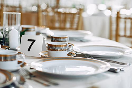 Restaurant Table Numbers 1-25 White (3 in x 3.5 in)