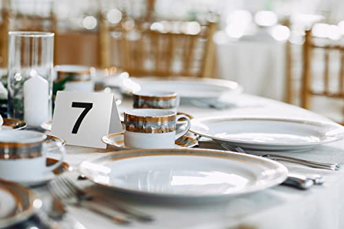 Restaurant Table Numbers 1-50 White (3 in x 3.5 in)